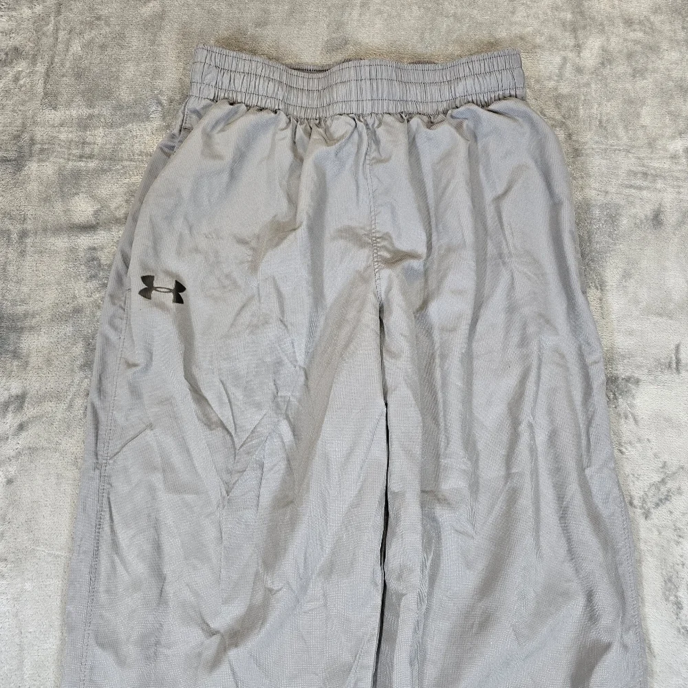 Y2K Under Armour Woven Track Wind Pants Size Medium Gray - Picture 4 of 7